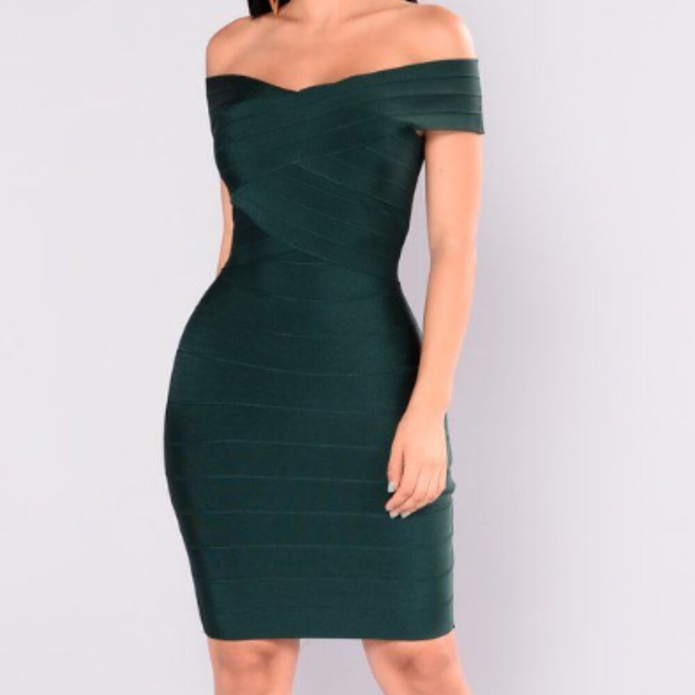 Bodycon Dress - Hunter Green
